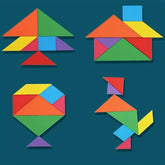 3 in 1 Puzzle Set Tangram, Xo & Intelligence Puzzle - EKT3814